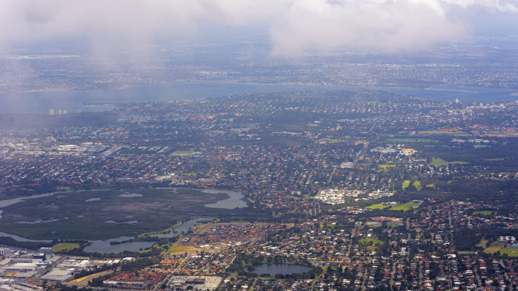 Aerial view of Perth, WA
